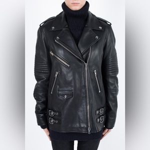 Leather Moto Biker Jacket